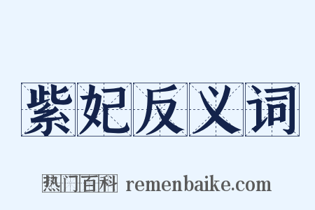 紫妃反义词是什么意思的图片